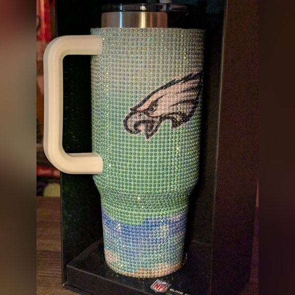 Philadelphia Eagles Margaritaville Bling Tumbler with Straw 40 Oz - Picture 3 of 8